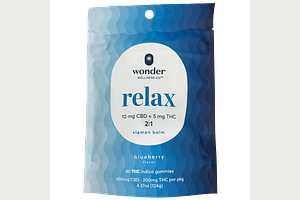 Blueberry & Lemon Balm Relax Gummies | 2:1 CBD:THC | 200mg by Wonder