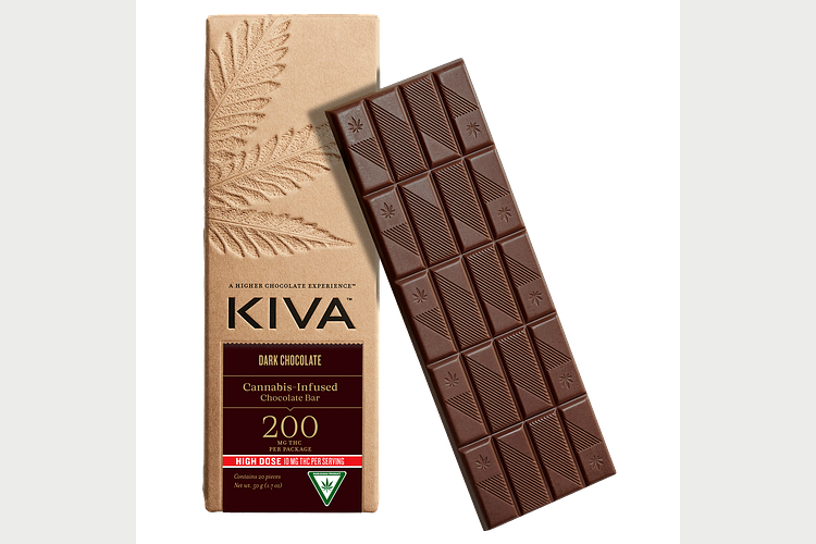 Dark Chocolate Bar | 20x10mg | 200mg by Kiva