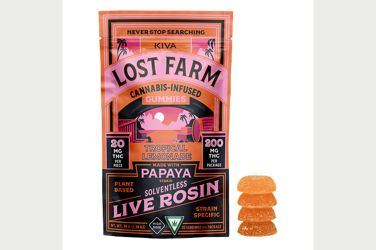 Tropical Lemonade X Papaya Live Rosin Gummies | 20x10mg | 200mg by Lost Farm
