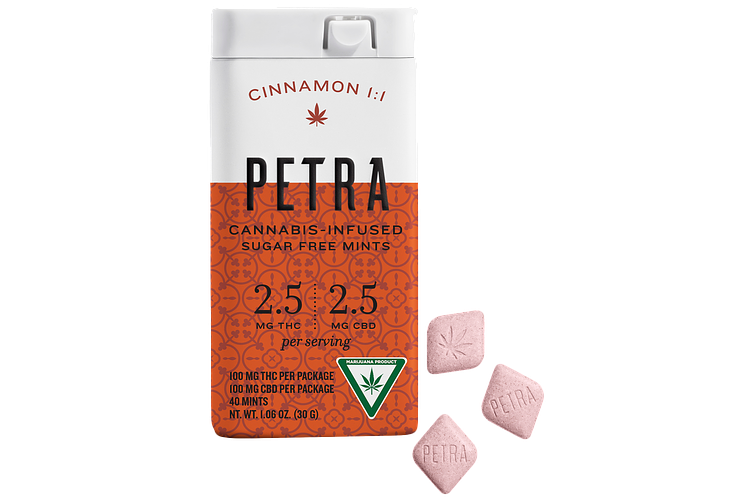 Petra | Cinnamon Mints | 1:1 THC:CBD | 100mg by Petra