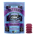 Thorny Berry x Purple Kush Live Resin Gummies | 2:1 THC:CBN | 200mg by Lost Farm
