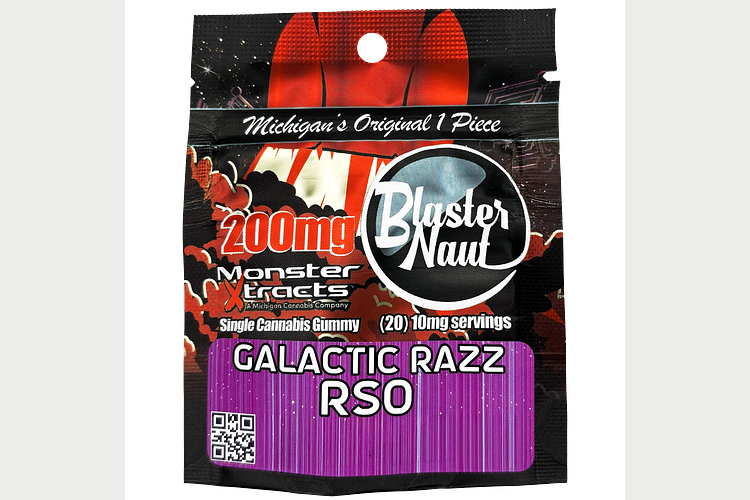 Monster X | Blaster Naut Galactic Razz RSO Gummy | 200mg by Monster Xtracts