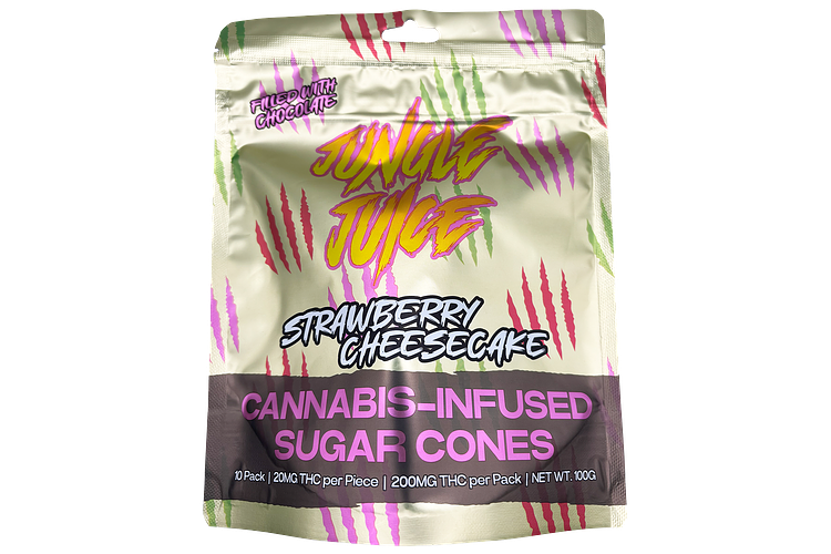 Jungle Juice | Strawberry Cheesecake Sugar Cones | 10x20mg | 200mg by Jungle Juice