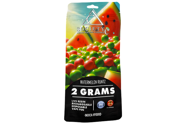 Society C | Watermelon Runtz Live Resin Disposable Vape | 2g by Society C