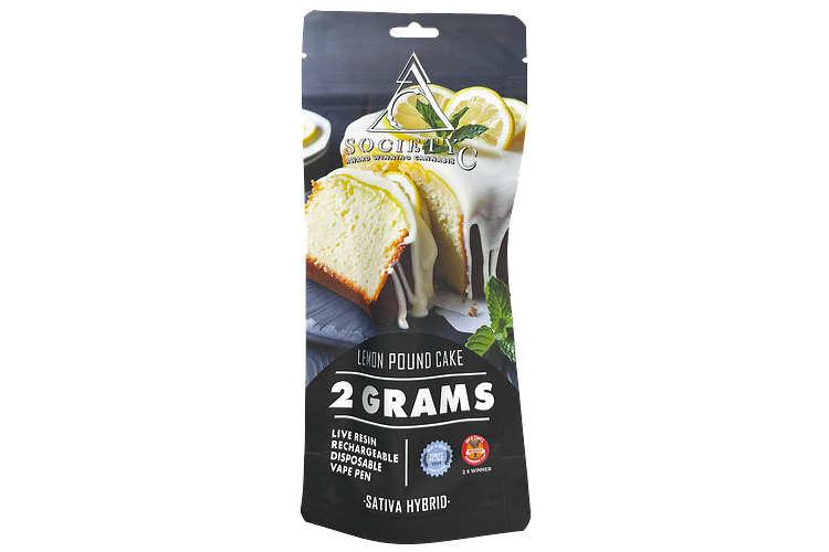 Lemon Pound Cake Live Resin Disposable Vape | 2g by Society C