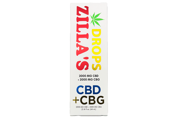 Drops Tincture | 1:1 CBD:CBG | 2000mg by Zilla's