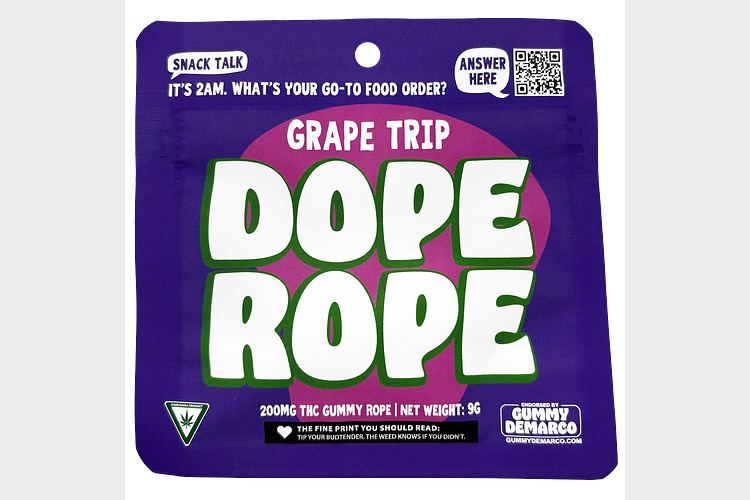 Dope Rope | Grape Trip Single Rope Gummy | 200mg by Dope Rope