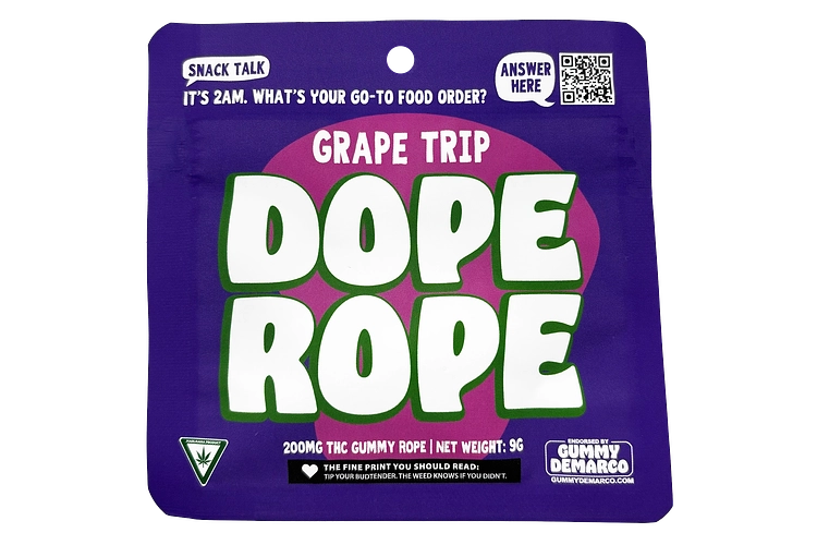 Dope Rope | Grape Trip Single Rope Gummy | 200mg by Dope Rope