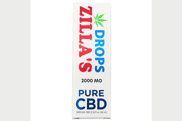 Pure CBD Drops Tincture | 2000mg by Zilla's