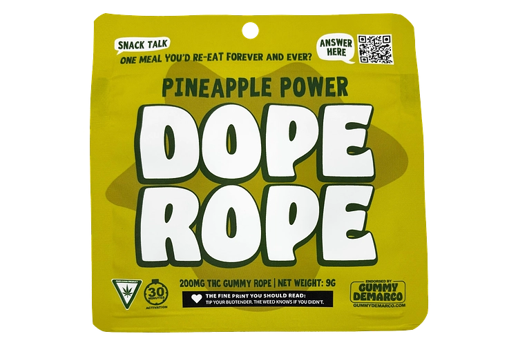 Pineapple Power Single Rope Gummy | 200mg by Dope Rope