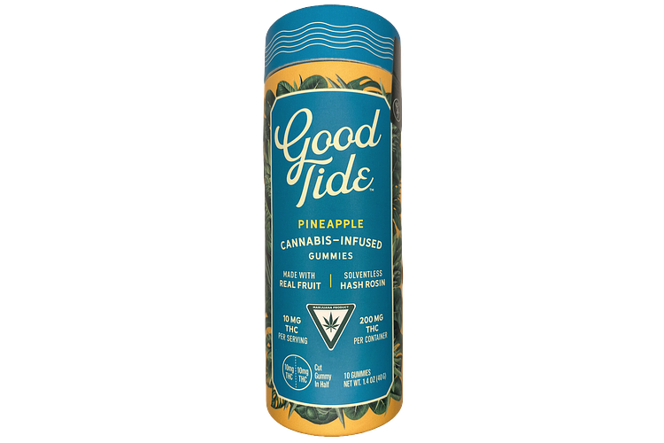 Pineapple Solventless Hash Rosin Gummies | 10x20mg | 200mg by Good Tide