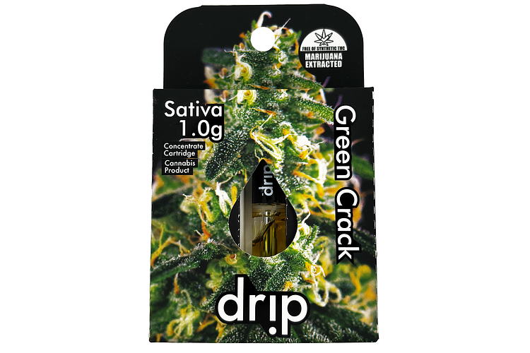 Green Crack Distillate Cartridge | 1g by Drip