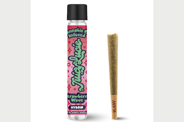 Strawberry Wave Infused Pre-Roll | 1.2g by Juicy Lucie