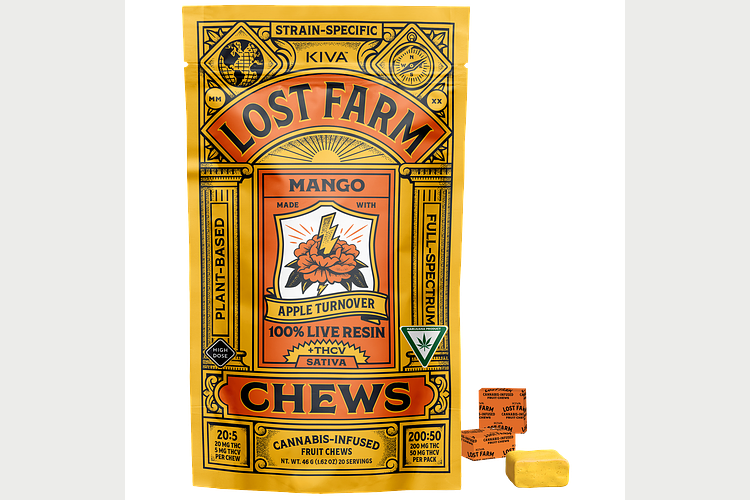 Lost Farm | Mango x Apple Turnover Live Resin Chews | 20:5 THC:THCv | 200mg by Lost Farm