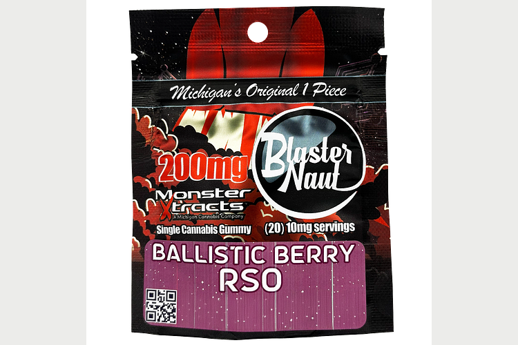 Monster X | Blaster Naut Ballistic Berry RSO Gummy | 200mg by Monster Xtracts