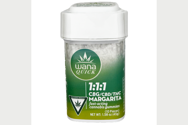 Wana Quick | Lime Margarita Fast Acting Gummies | 1:1:1 CBG:CBD:THC | 100mg by Wana