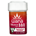 Wana | Passionfruit Pineapple Gummies | 1:1:1 CBG:CBD:THC | 100mg by Wana