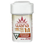Wana | Strawberry Lemonade Gummies | 1:1 CBD:THC | 100mg by Wana