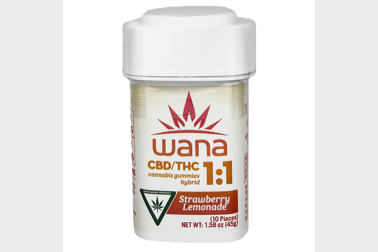 Wana | Strawberry Lemonade Gummies | 1:1 CBD:THC | 100mg by Wana