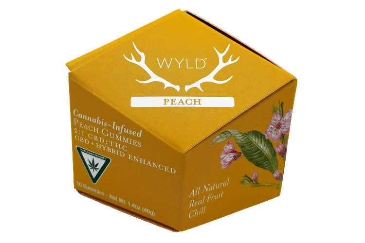 Wyld | Peach Gummies | 2:1 CBD:THC | 50mg by Wyld