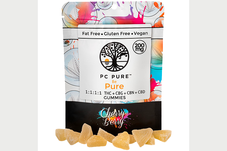 Cherry Berry Gummies | 1:1:1:1 THC:CBG:CBN:CBD | 200mg by PC Pure
