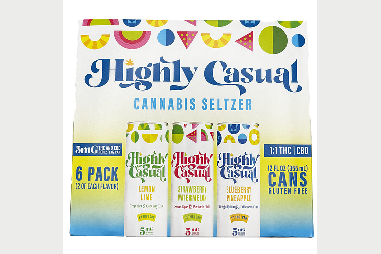 Highly Casual | Seltzer Variety 6 Pack | 1:1 THC:CBD | 30mg by Highly Casual