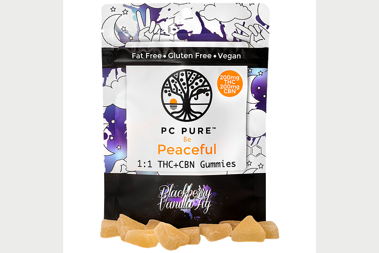 Blackberry Vanilla Fig Gummies | 1:1 THC:CBN | 200mg by PC Pure