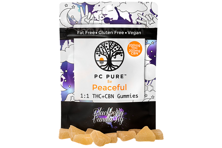 Blackberry Vanilla Fig Gummies | 1:1 THC:CBN | 200mg by PC Pure