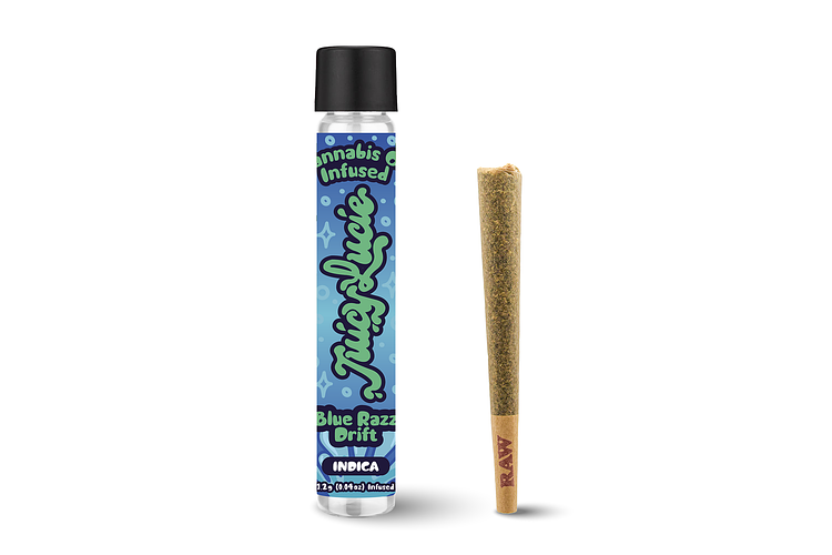 Blue Razz Drift Infused Pre-Roll | 1.2g by Juicy Lucie