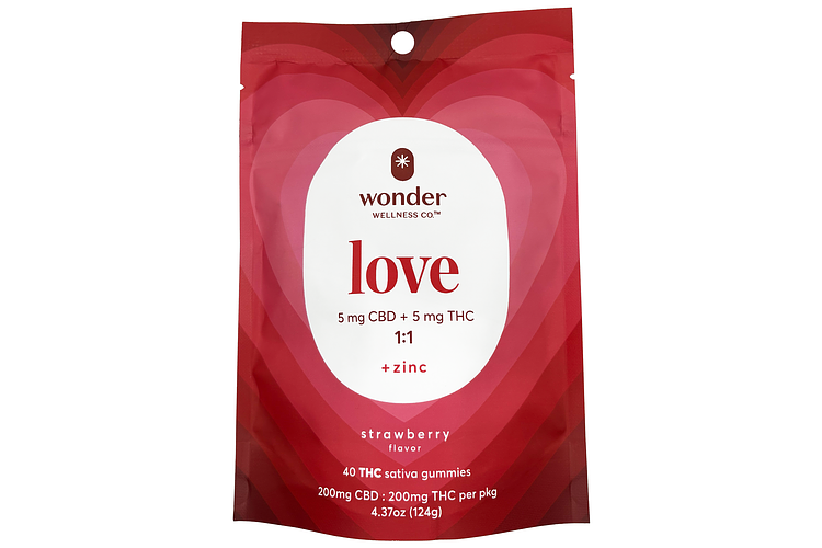 Strawberry & Zinc Love Gummies | 1:1 THC:CBD | 200mg by Wonder