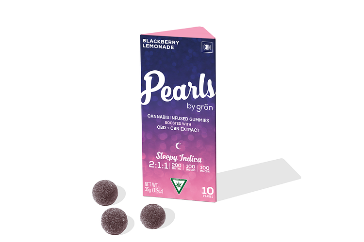 Pearls Blackberry Lemonade Gummies | 2:1:1 THC:CBD:CBN | 200mg by Gron