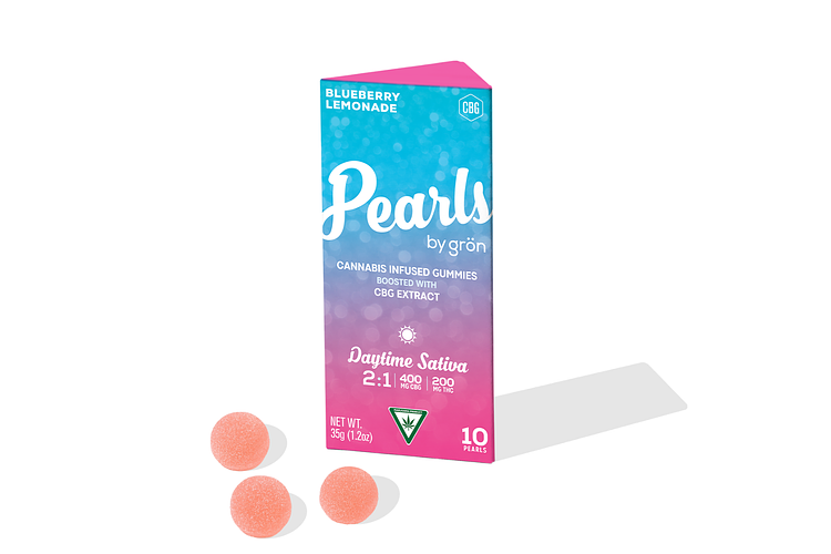 Pearls Blueberry Lemonade Gummies | 2:1 CBG:THC | 200mg by Gron