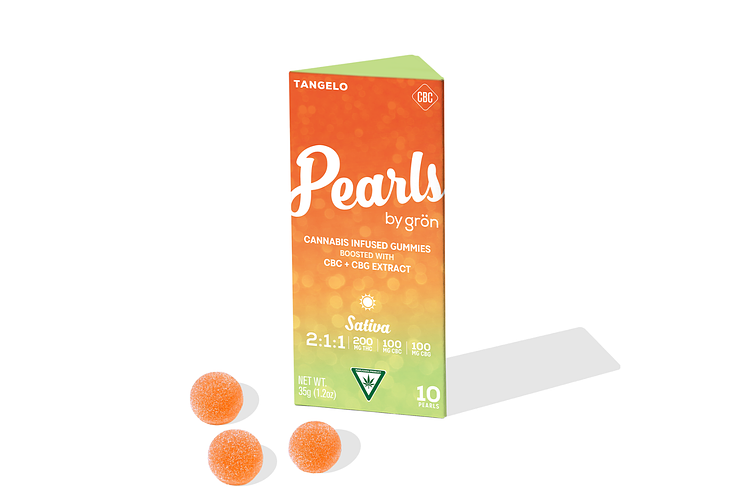 Pearls Tangelo Gummies | 2:1:1 THC:CBC:CBG | 200mg by Gron