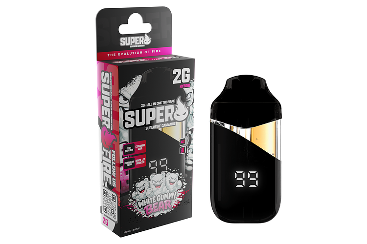 White Gummy Bear Disposable Vape | 2g by SuperFire