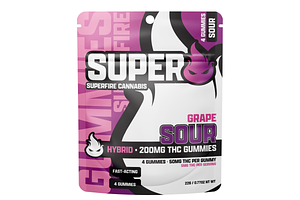 Sour Grape Gummies | 4x50mg | 200mg by SuperFire