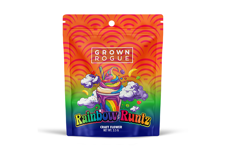 Rainbow Runtz Prepackaged Flower | 3.5g by Grown Rogue