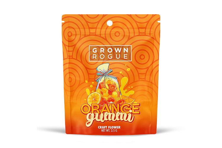 Orange Gummi Prepackaged Flower | 3.5g by Grown Rogue