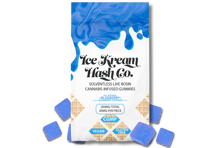Blueberry Cupcake Live Rosin Gummies | 10x20mg | 200mg by Ice Kream Hash Co.