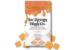 Sour Peach Live Rosin Gummies | 10x20mg | 200mg by Ice Kream Hash Co.