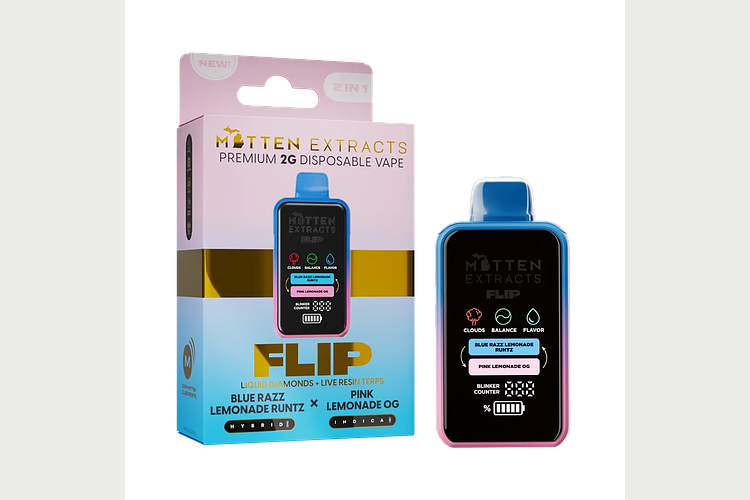 Blue Razz Lemonade/Pink Lemonade Flip 2-in-1  Disposable Vape | 2g by Mitten Extracts