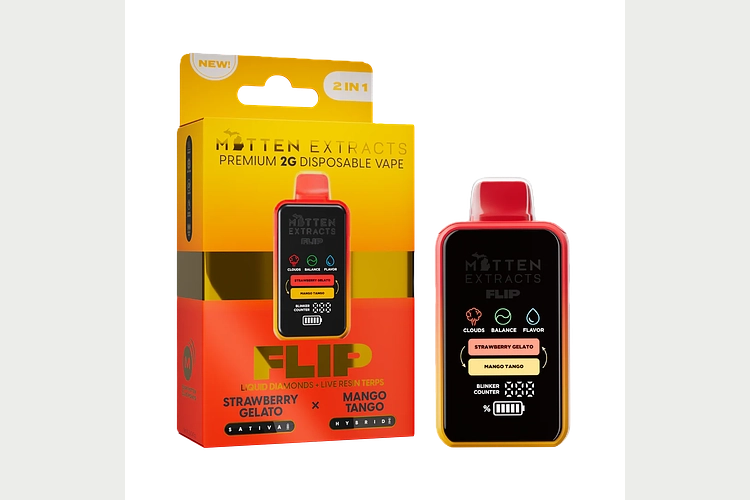 Strawberry Gelato/Mango Tango Flip 2-in-1  Disposable Vape | 2g by Mitten Extracts