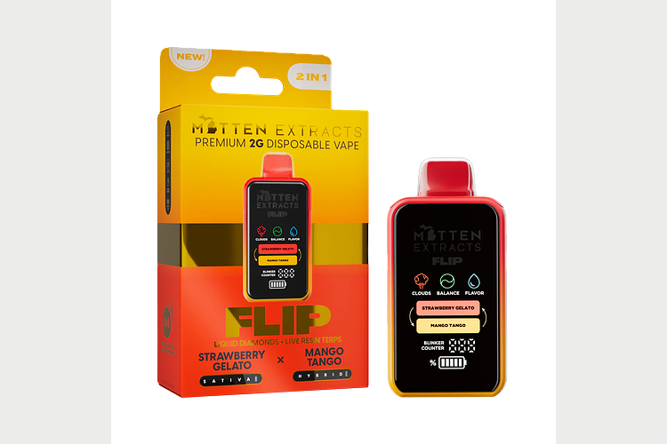 Strawberry Gelato/Mango Tango Flip 2-in-1  Disposable Vape | 2g by Mitten Extracts