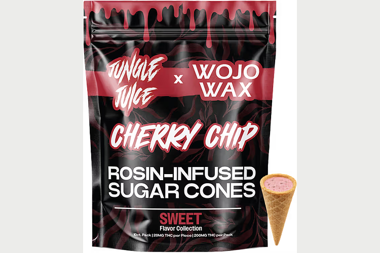Jungle Juice x Wojo | Cherry Chip Rosin Infused Sugar Cones | 10x20mg | 200mg by Jungle Juice