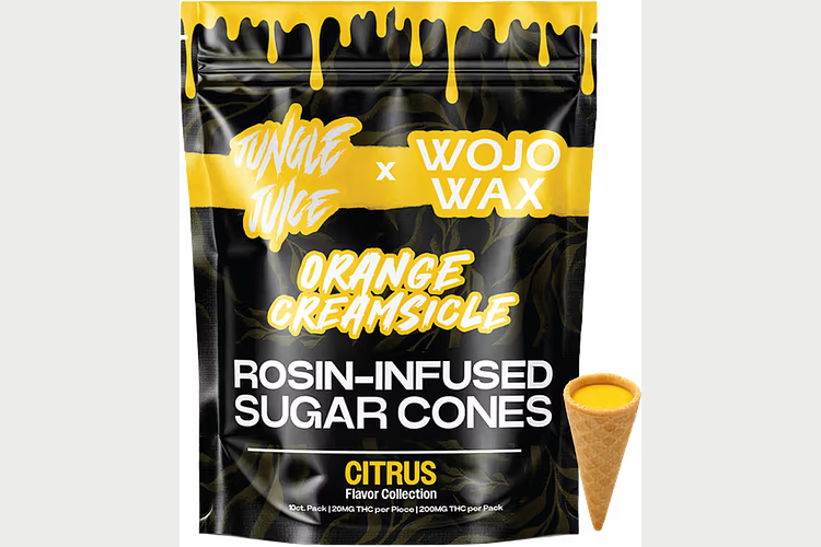 Jungle Juice x Wojo | Orange Creamsicle Rosin Infused Sugar Cones | 10x20mg | 200mg by Jungle Juice