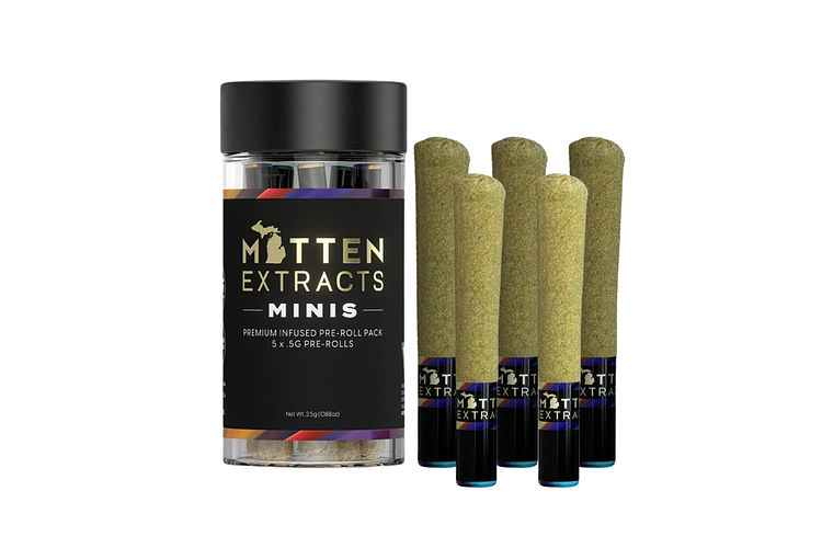 Papaya Cake Infused Pre-Roll Pack | 5x0.5g | 2.5g by Mitten Extracts