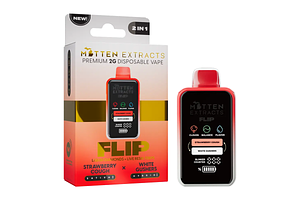 Strawberry Cough/White Gushers Flip 2-in-1  Disposable Vape | 2g by Mitten Extracts