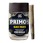 Primo's Gas Face Hash Infused Pre-Roll Pack | 5x0.6g | 3g by Seed Junky