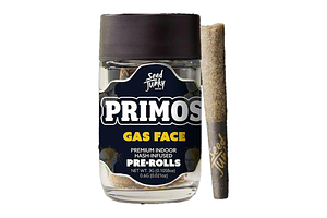 Primo's Gas Face Hash Infused Pre-Roll Pack | 5x0.6g | 3g by Seed Junky