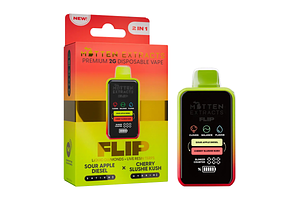 Sour Apple Diesel/Cherry Slushie Kush Flip 2-in-1 Disposable Vape | 2g by Mitten Extracts