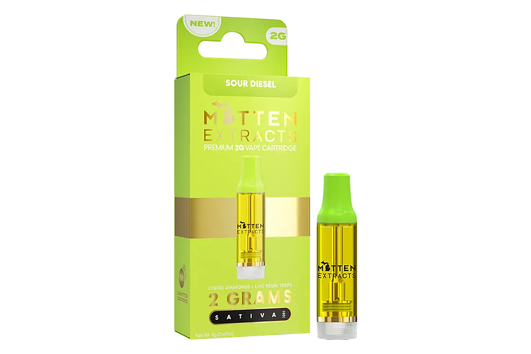 Sour Diesel Distillate Cartridge | 2g by Mitten Extracts